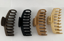 4 Pack Hair Matte Claw Clips Non-Slip Strong Hold Jaw Hair Clamps Large Neutral