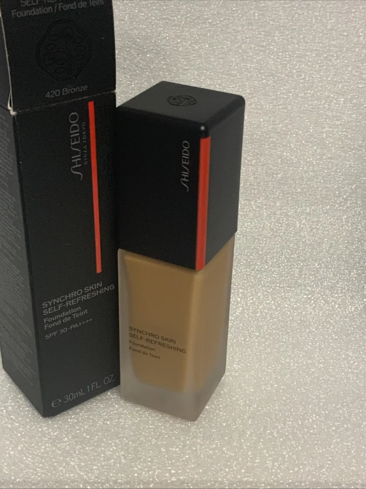 Shiseido Foundation Synchro Skin Self-Refreshing Weightless 420 Bronze New - Image 2 of 3