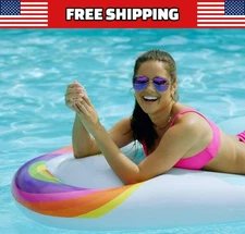 [SNOOZER] Inflatable Pool Float Raft for Adults Swimming Pool Lounger w