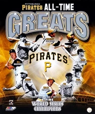 Pittsburgh Pirates All Time Greats Poster MLB World Series 12x8in Metal Sign