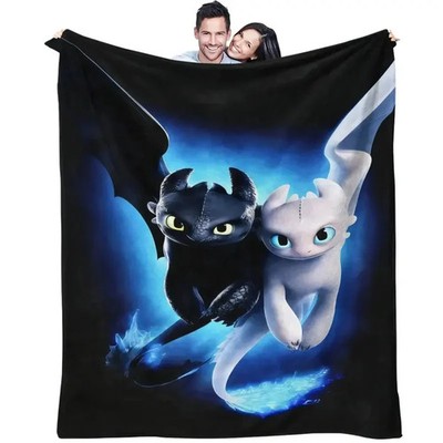 Fantasy Dragon Plush Throw Blanket Soft Cozy Kids Animation Fan Gift