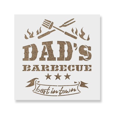 Papas Best Barbecue Schablone - Basteln Airbrush Malen Wand Mylar Wiederverwendbar