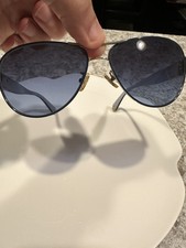 COACH HC 7009Q Charity 9054/17 Gold Blue 58-13-135 SUNGLASSES Aviator Full Rim