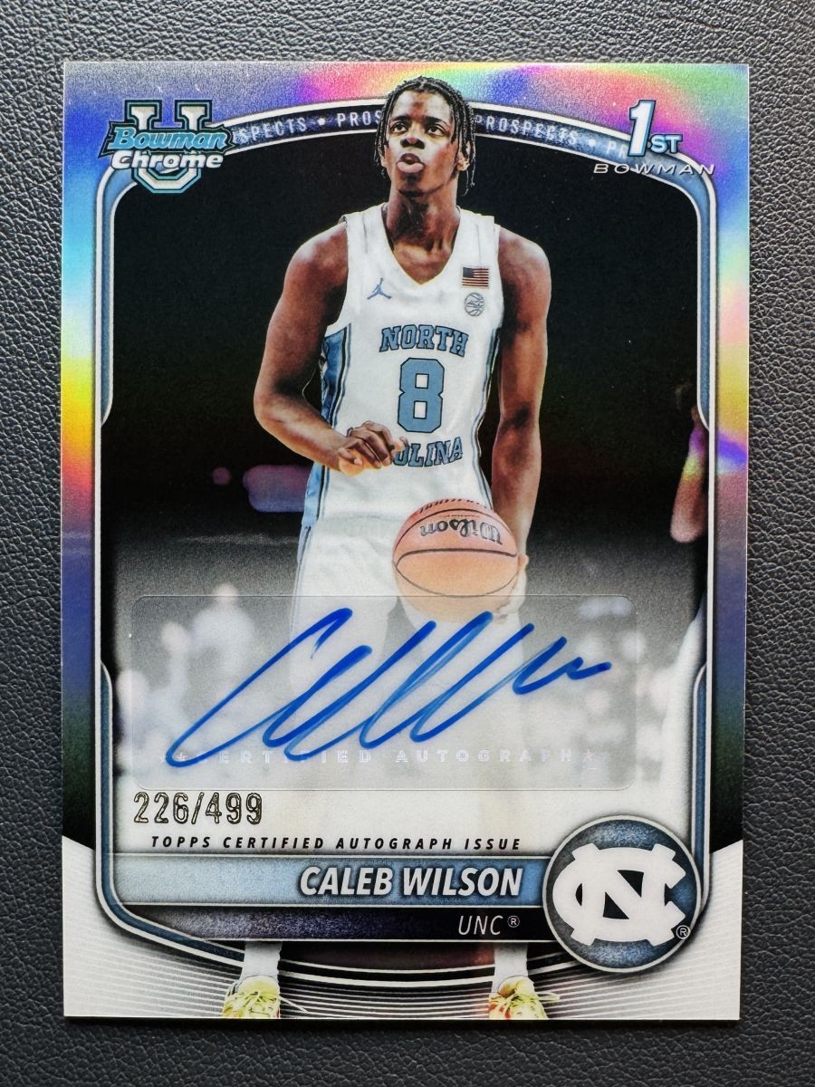 2025 Topps Bowman Chrome Caleb Wilson #CPA-CL 1st Prospect Refractor Auto /499