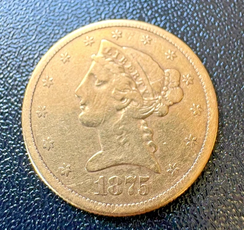 1875-CC Liberty Half Eagle — photo from the most recent tracked eBay sale