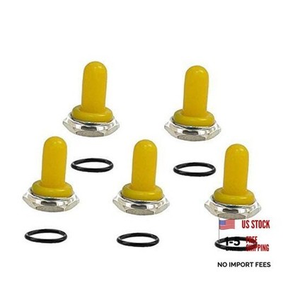 ESUPPORT 12mm Rubber Rocker Toggle Switch Knob Hat Waterproof Boot Cover Yellow