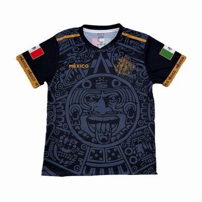 MEXICO Azteca Calendario  Jersey  Black & Gold Unisex