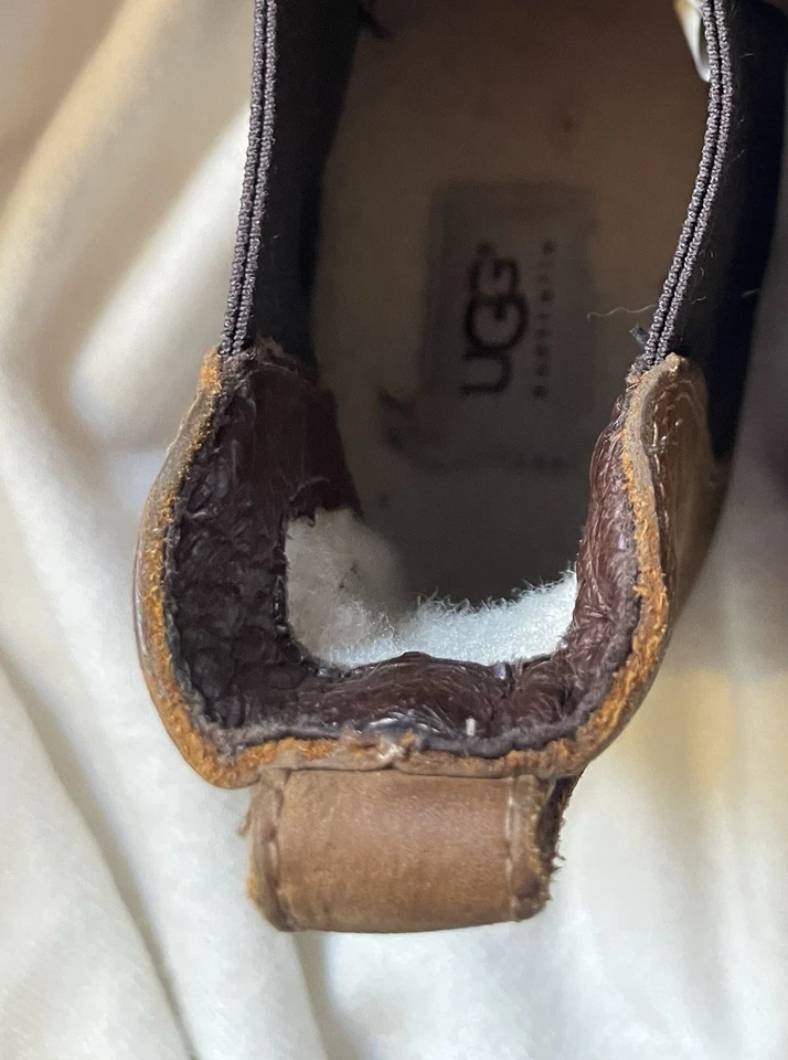 Botines Chelsea UGG Marrón Gamuza, Marrón, Mujer Talla 8.5 Foto 4 de 4