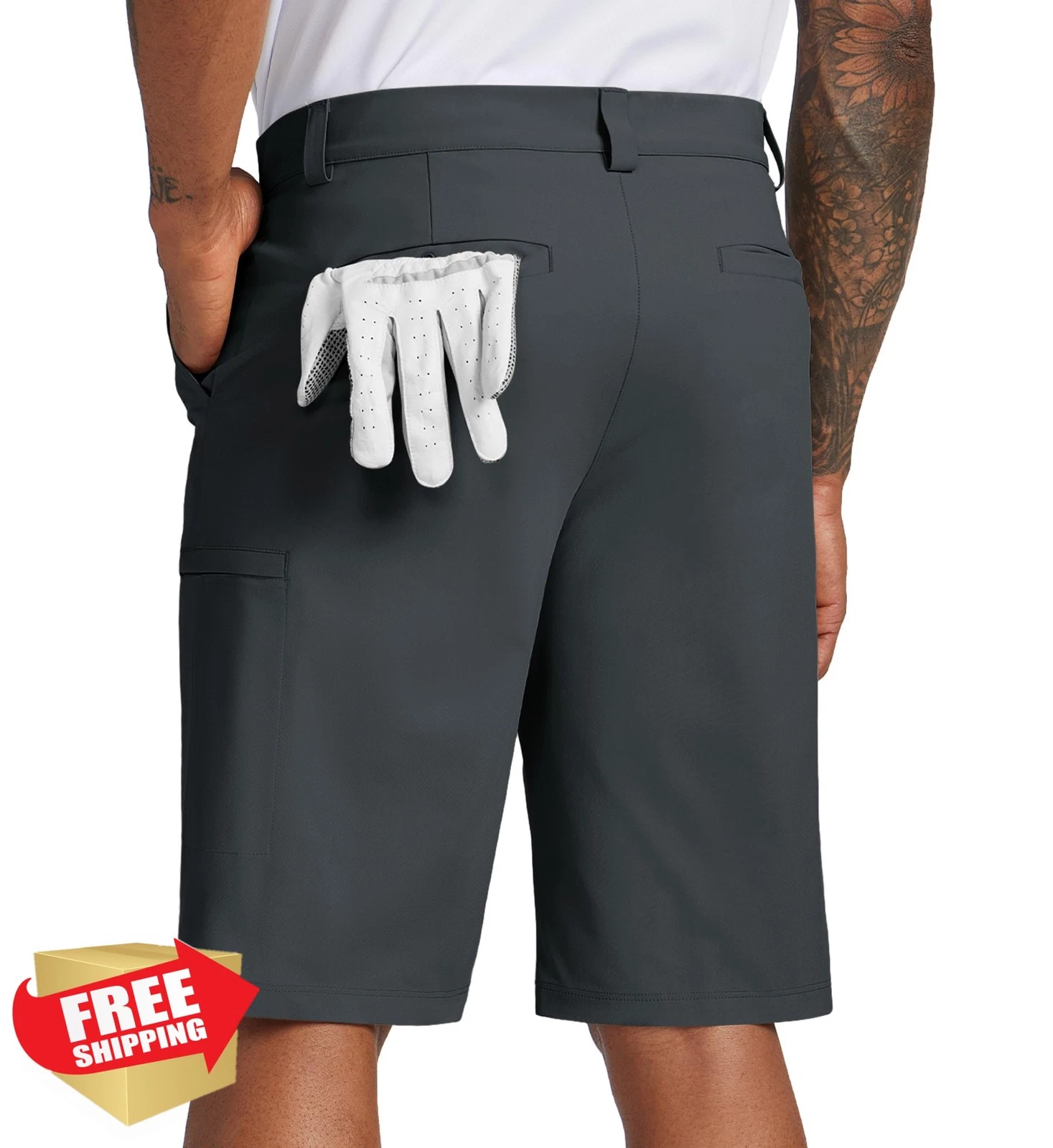 Willit Men's Golf Shorts, Stretch Cargo, Quick Dry, 7"-11" Inseam