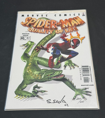 Marvel SPIDERMAN QUALITY OF LIFE #1 SIGNED BY CHRISTIAN SAVA 284/600 WITH COA DF