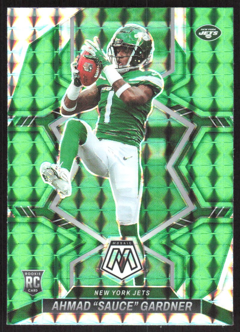 7007H 2022 Panini Mosaic #335 Ahmad "Sauce" Gardner Mosaic Green