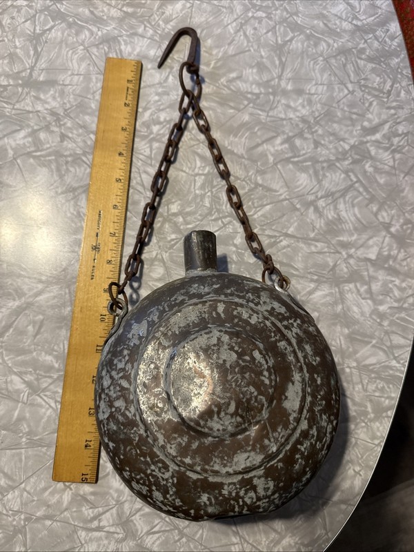 CIVIL WAR BULLSEYE CANTEEN Copper Original Horse Chain Hook