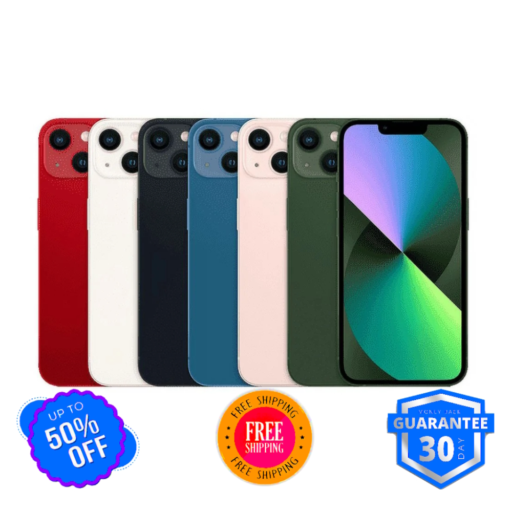 Apple iPhone 13 5G Unlocked - Midnight, Blue, Pink, Red 128GB