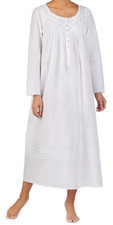 NWT Eileen West SOLID WHITE Cotton Lawn POETIC Nightgown Women's M DAISY LACE