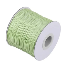 Waxed Polyester String Cord 173 Yards 0.8mm for DIY Craft Light Green