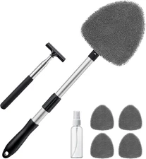 Car Windshield Cleaner Tool, Window Cleaning Kit with 39in Car Mirror Squeegee, 