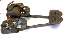 vintage metal clamp antique ice skates excelsior mfg New York 1880's