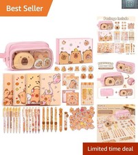 Kawaii Capybara Stationery Set 92 Pcs - Perfect Back to School Supplies
