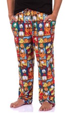 Garfield Comic Men's Odie Paneled Print Sleep Pajama Pants For Adults