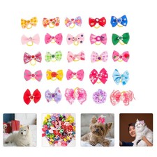 25 Pcs Adorable Puppy Bows Dog Grooming Decorative Pet Bowtie for