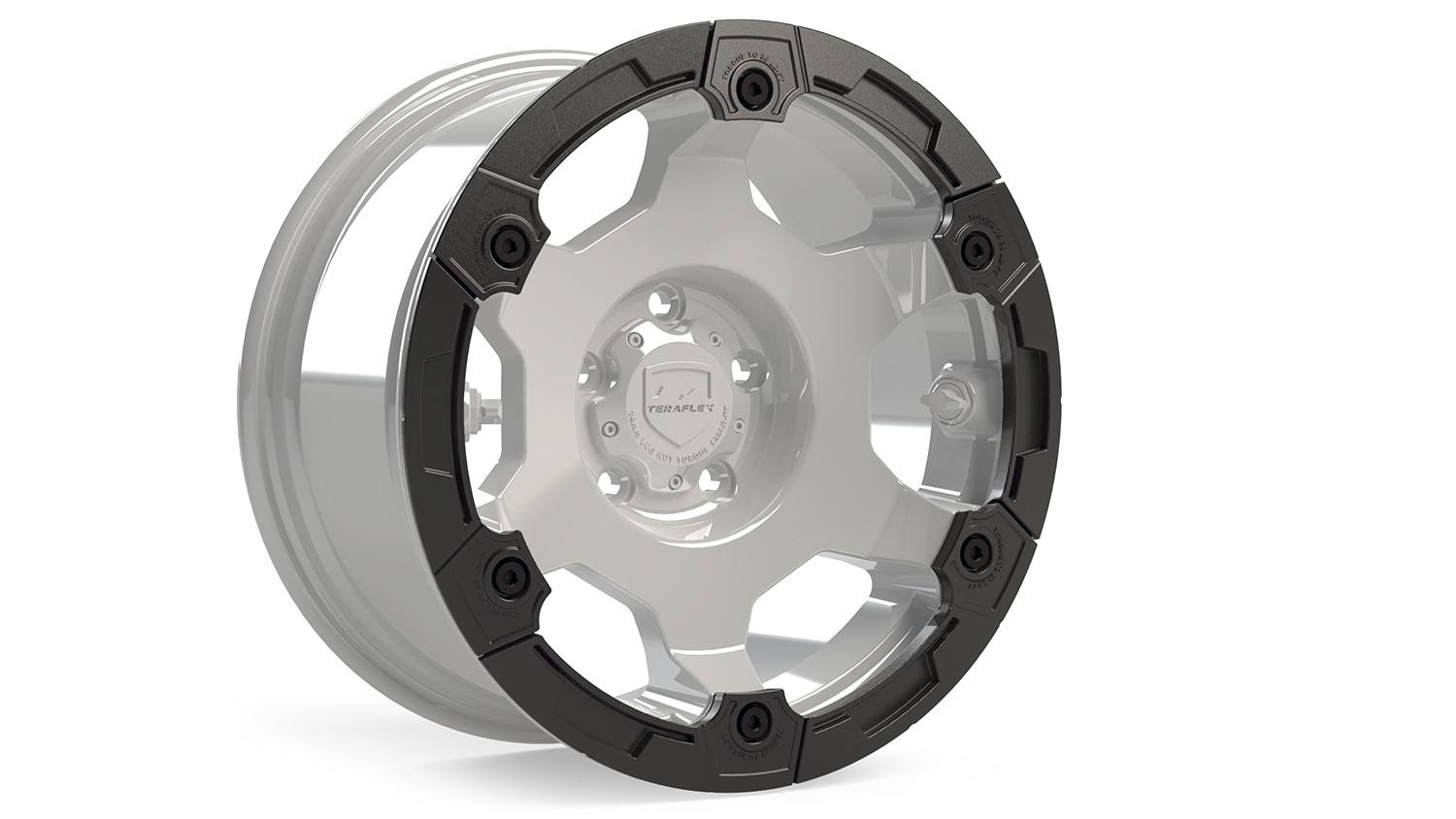 Kit rash ring modulaire pour éviter les rayures de trottoir sur jante noire 6-Spoke