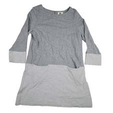Lili's Closet Womens Size Medium Gray Cotton Blend Closet Tunic Shift Mini Dress