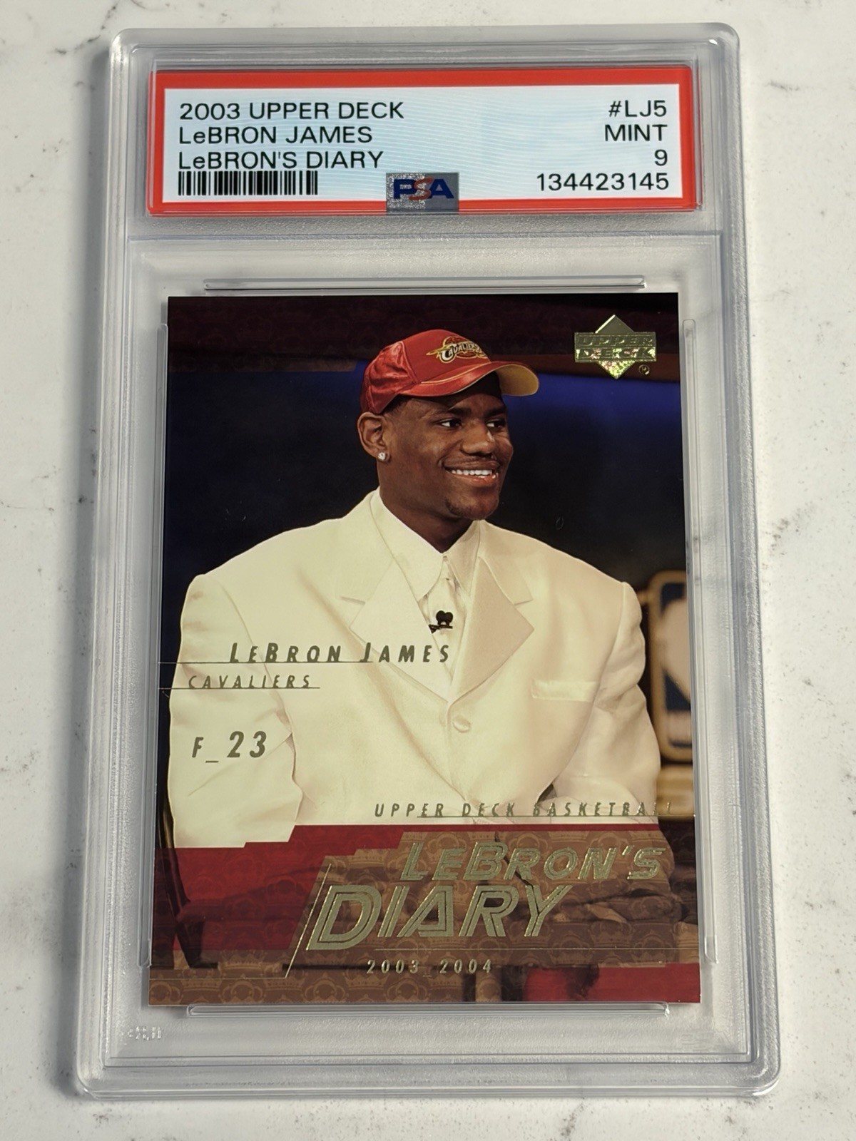 2003 Upper Deck Lebron's Diary #LJ5 LeBron James RC Rookie PSA 9 MINT 🔥🔥