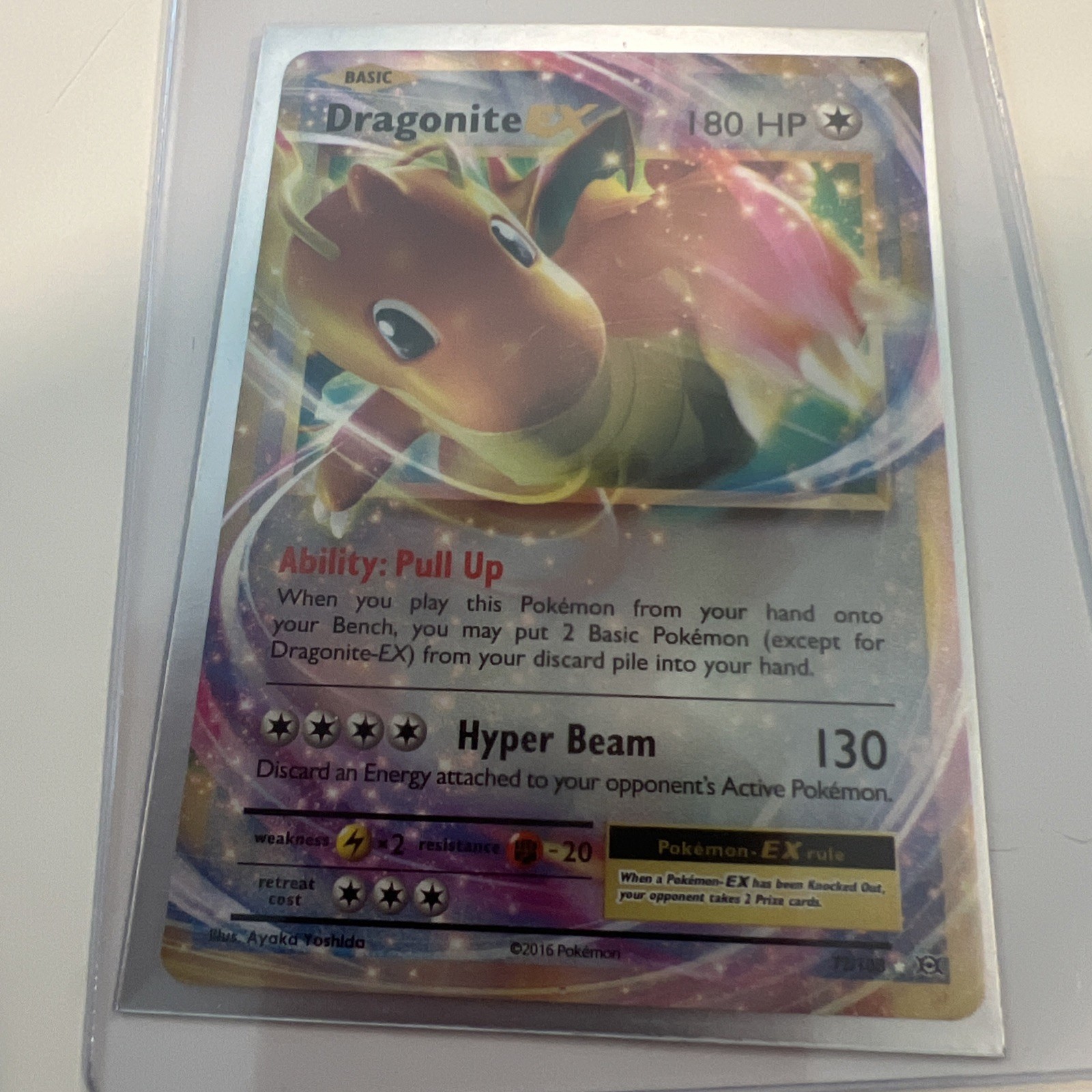 Pokemon TCG Dragonite EX Holo XY Evolutions English 2016 Near Mint 72/108