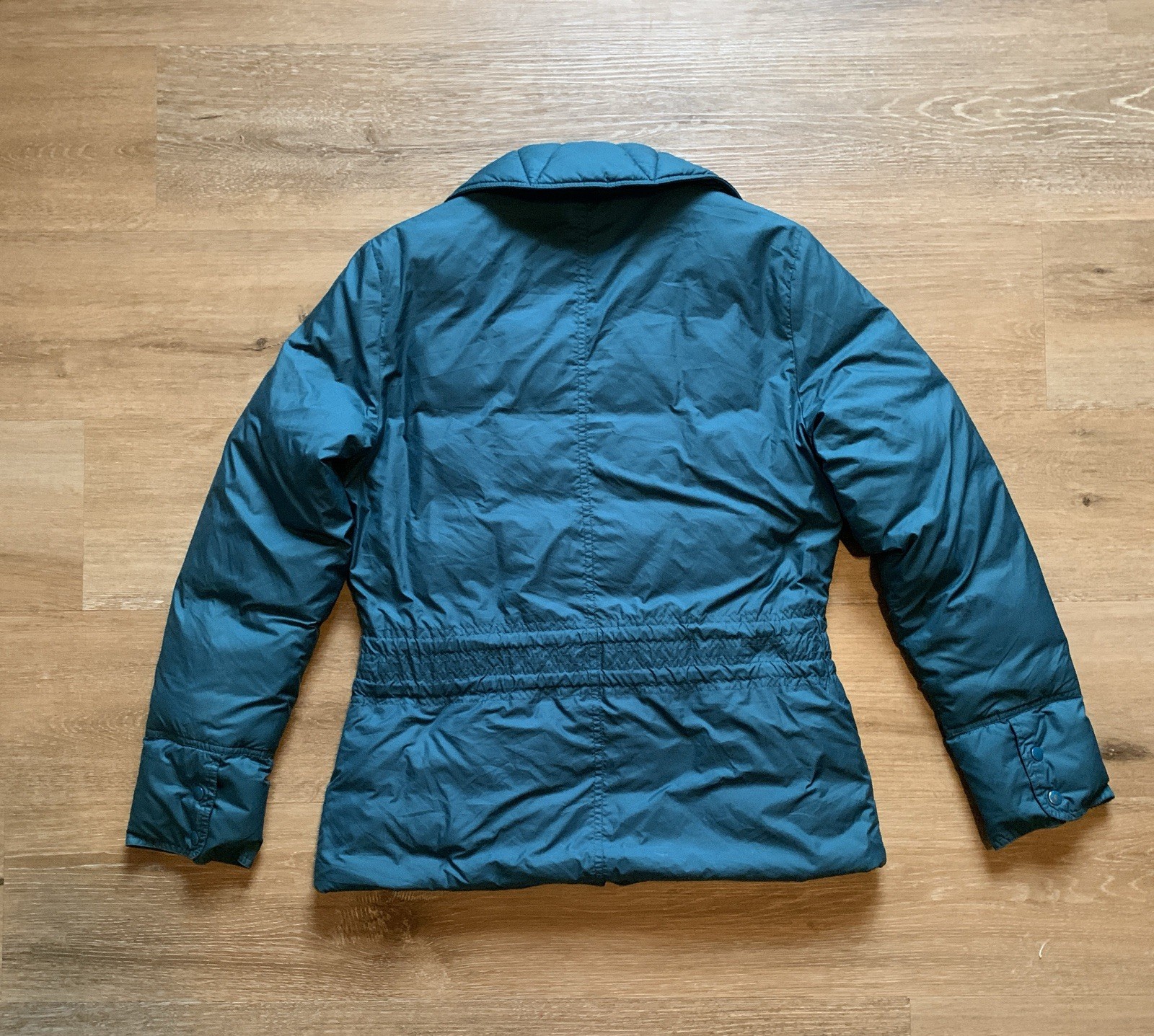 Lacoste Womens Down Puffer Jacket 38 Green Full Zip thumbnail 2