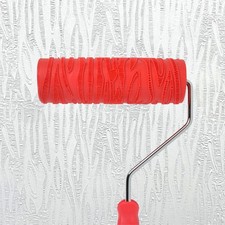 8'' Patterned Paint Roller for Wall Decoration Classic Texture Rubber Roller ...
