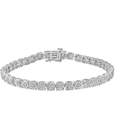 Effy Diamant Tennisarmband (1/4 ct. t.w.) in Gold über Sterling Silber Neu mit Etikett
