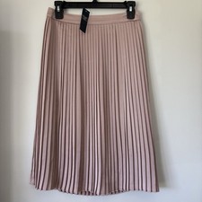 NWT Abercrombie Fitch Pleated Midi Skirt Size Small Dusty Pink Fairycore Dance