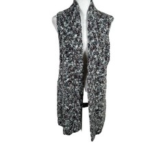 Chicos Acrylic Sleeveless Cardigan Sweater Vest Open 12 Large Casual Chunky Knit