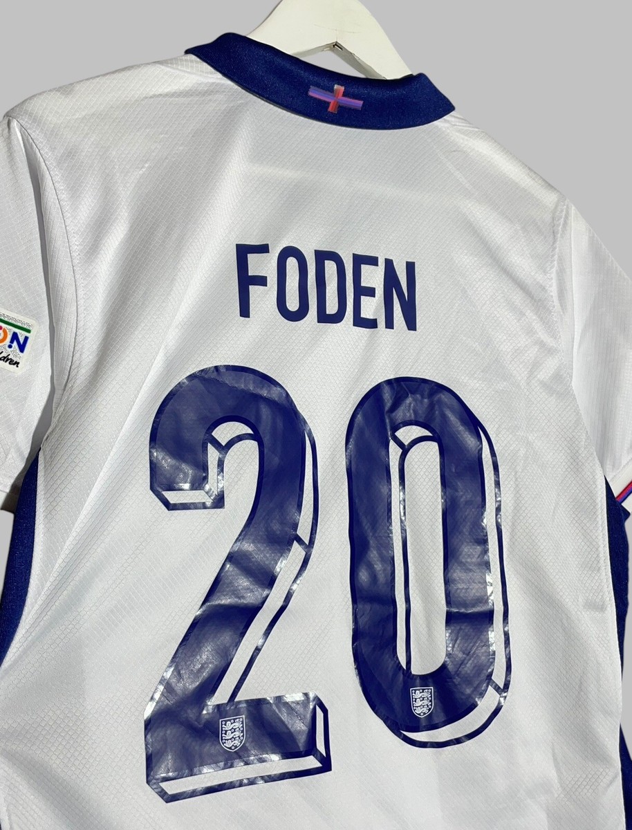 20 Foden National Team England Nike 2024 Home Football Shirt
