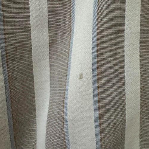 pyjama set top shirt striped cotton size m button down grunge casual beige cozy - Picture 5 of 8