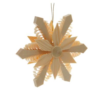 Décoration D'Arbre Avec Étoile en Bois Ø9cm Neuf Pendentif Décorations D'Arbre