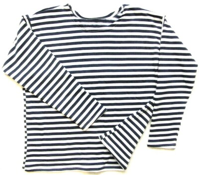 Original Russische Marine Winter Warm Telnyashka Gewebt 100% Baumwolle + Fleece Innen