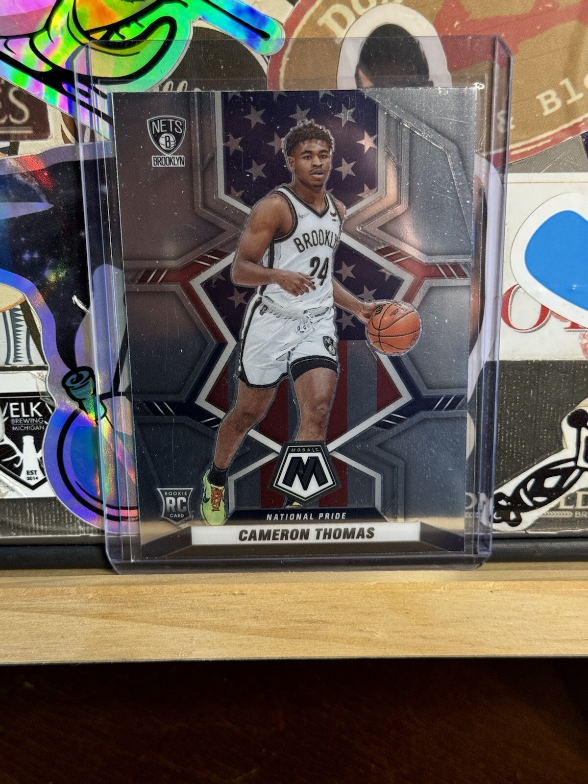 2021-22 Panini Mosaic Cameron Thomas RC #255 National Pride Brooklyn Nets