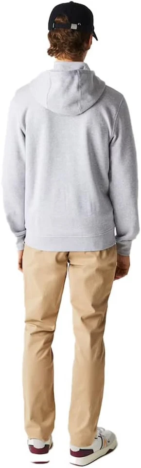 Lacoste Men's 2XLB Sport Long Sleeve Fleece Full Zip Hoodie Sweatshirt Gray - Image 2 of 4