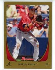 2011 Bowman Gold SP #149 Martin Prado Atlanta Braves