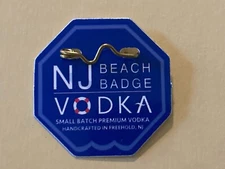 BEACH BADGE VODKA Promo Manasquan Beach Marker 2019 "Down The New Jersey Shore" 