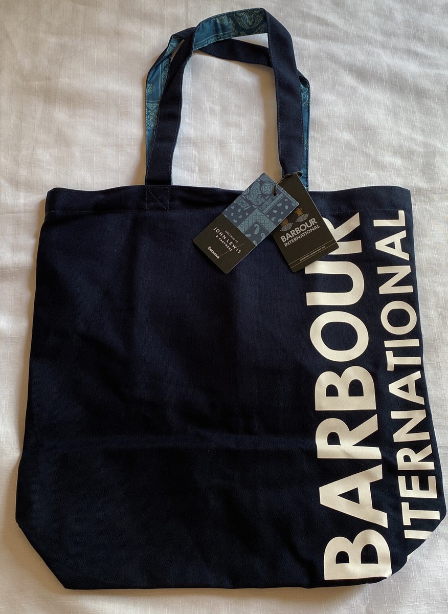 Barbour International Argo Tote Shopping Bag New Navy One Size