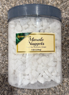 Mosser Lee, White Terrariums Decorative Marble Nuggets Rock 5 lbs.