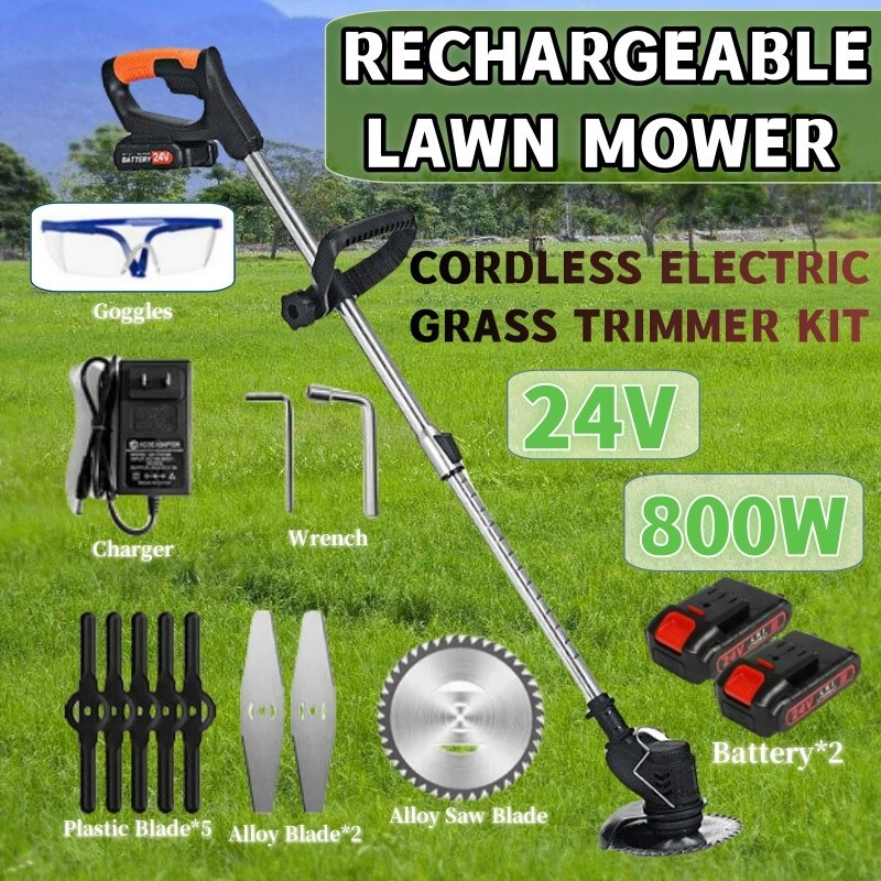 24V Electric Grass Trimmer and Edger Home and Garden Cordless Lawn