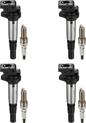 4x Performance Ignition Coil & Spark Plug For 2007-2015 Mini Cooper 1.6L UF598