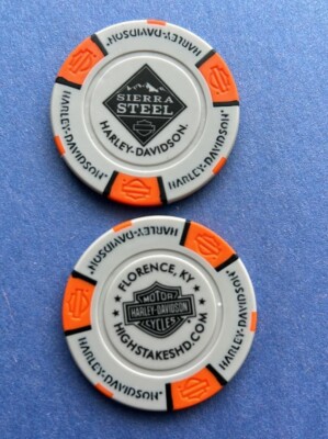 Harley Davidson ERROR Poker Chip Sierra Steel says Florence KY not Chico, CA