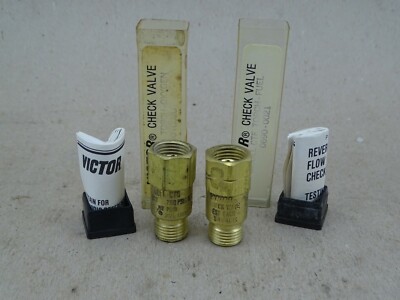 (2) Victor Reverse Flow Oxygen& Fuel Check Valves , CTO/CTF