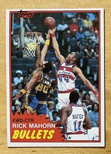 Rick Mahorn Rookie 1981-82 Topps Basketball #98 East Washington Bullets NM