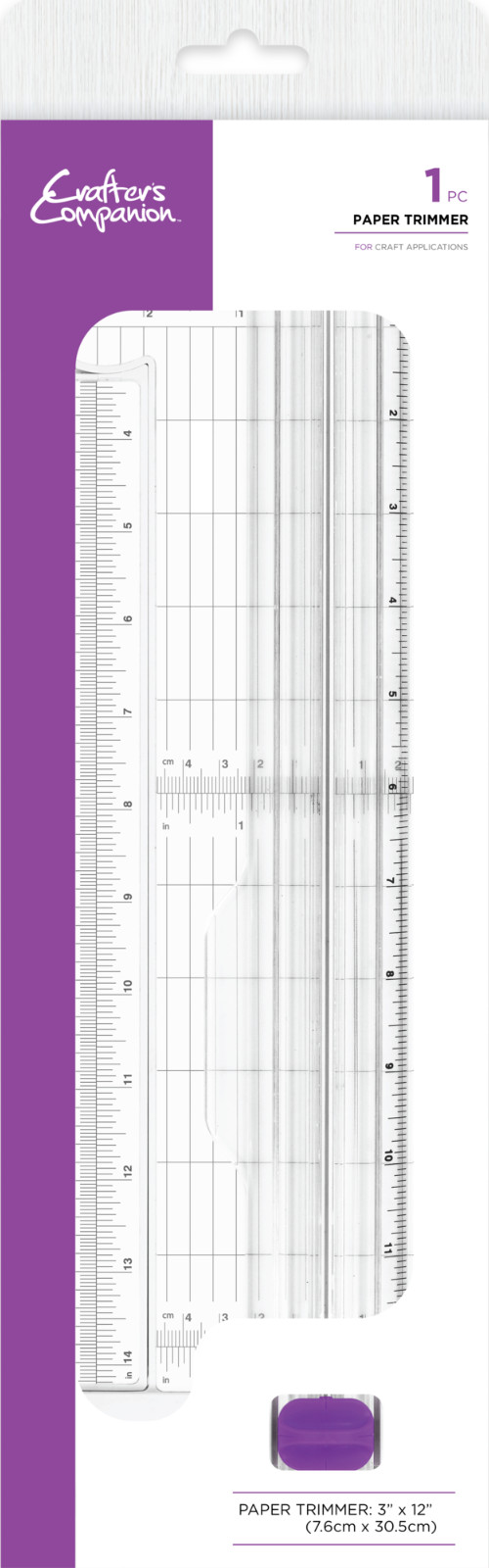 Crafters Companion - Paper Trimmer - 3"" x 12"" - Clean Precision Cuts