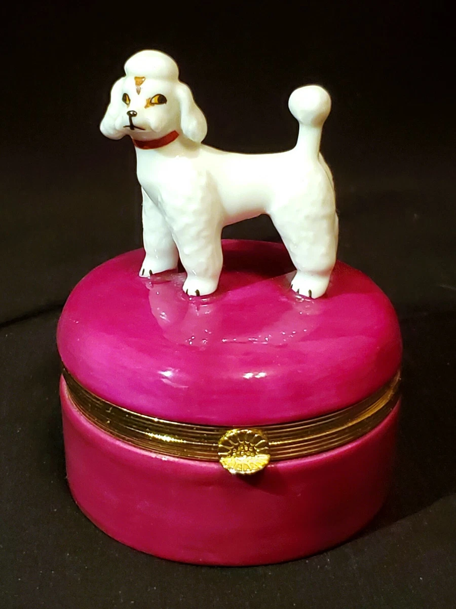 Poodle trinket box top